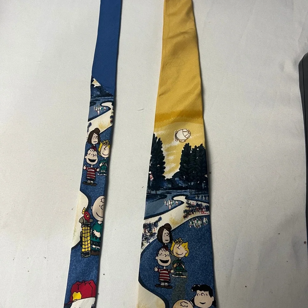 Vintage Peanuts Snoopy Golf Tie Birdie on the Green Novelty‎ Cartoon Necktie